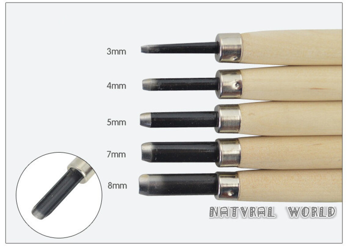 Set of 12 Rubber Stamp Carving Tool Metal Head Rubber Graver Etsy