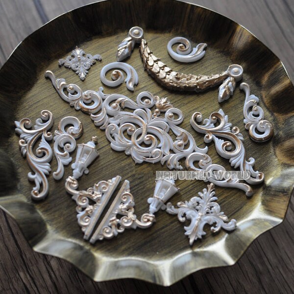 Baroque decoration silicone mould Fondant Gum Paste Chocolate Craft Mold FOR Resin Polymer Clay Metal Clay,porcelain mold,cake mold