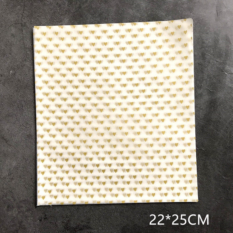 45 sheet gold love Food Wrapping PaperNougat wrapping Etsy