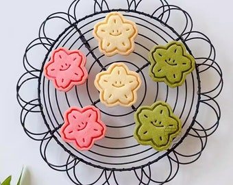 Neue Blumen Lächeln Gesicht Ausstechform Keks Form, Cookie Stempel, Küche Backen Gebäck Backen Ware Werkzeug