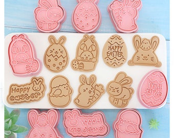 8Pcs set Easter Bunny Cookie Cutters , Biscuit mold ,cookie mold