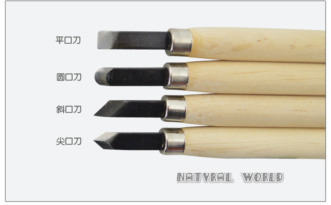 Set of 12 Rubber Stamp Carving Tool Metal Head Rubber Graver Etsy