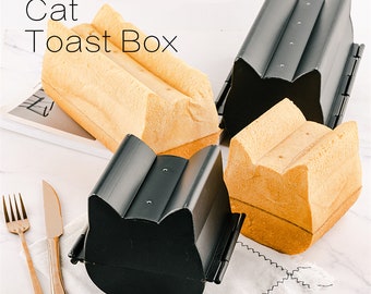 Cat toast Box,Molde de tostadas,Pan horneado,Sartén antiadherente,Bakeware,Ovenware