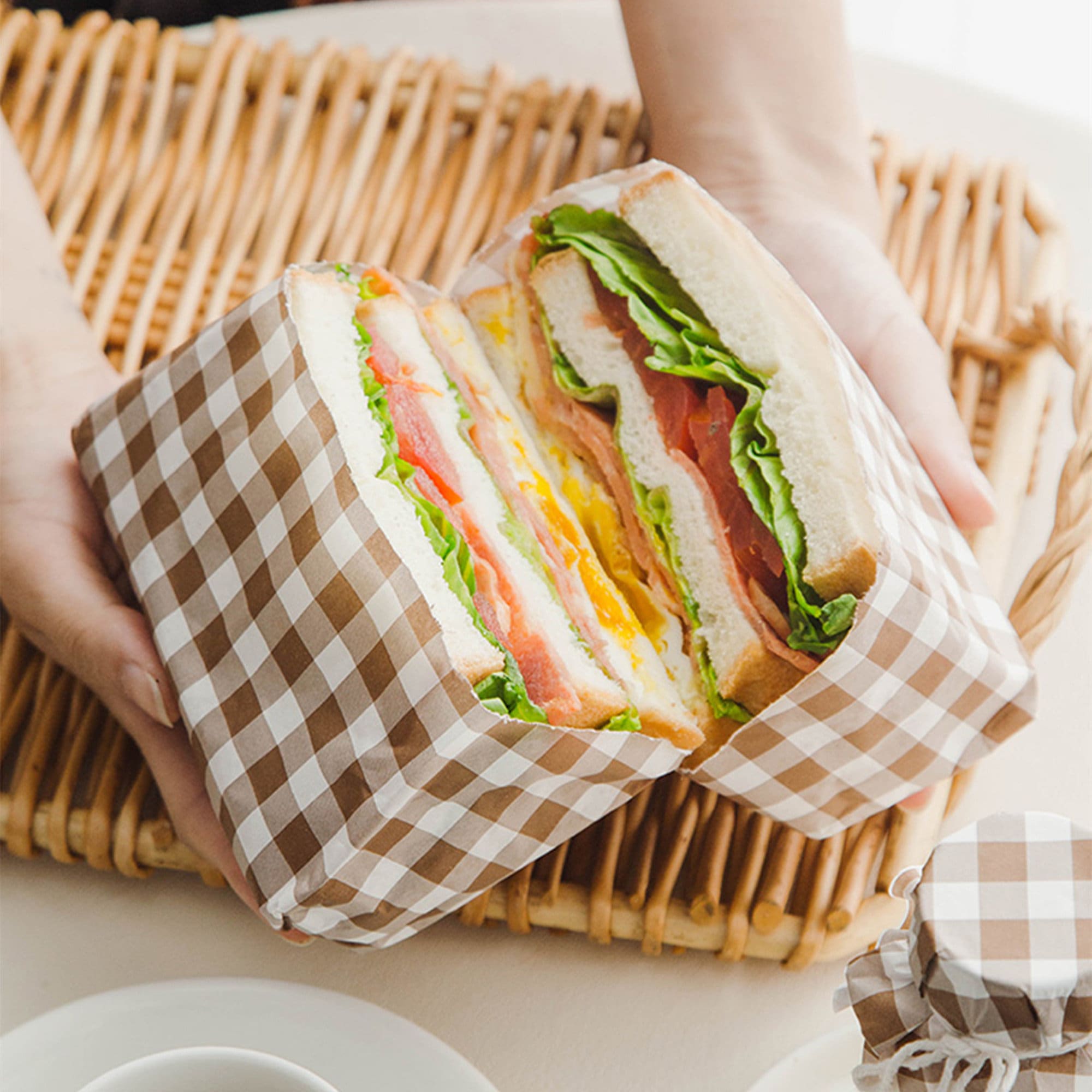 Papel para envolver alimentos con rejilla marrón de 45 hojas, papel para  envolver sándwich, papel encerado para pasteles, papel para envasar jabón, papel  para hornear a prueba de grasa, -  México