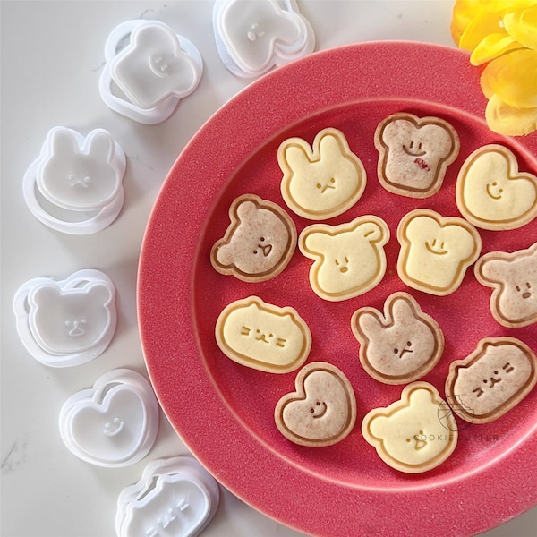 New 6pcs animal Cookie cutters Biscuit Mold, Cookie Stamp, Kitchen Baking Pastry Bake ware Tool