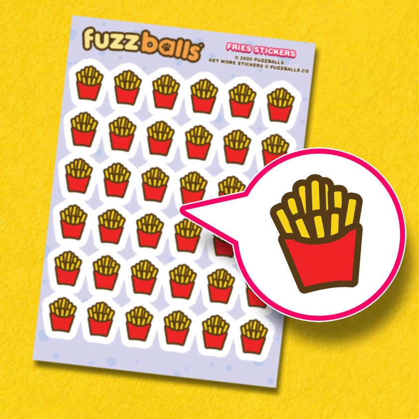 Fries Planner Stickers, Chips, French Fries, Food, Diary, Calendar ...