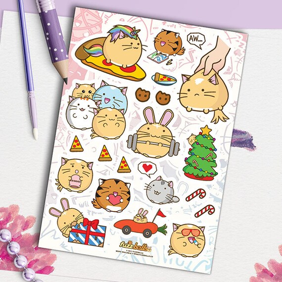 awesome sticker sheet kawaii cute diary school planner a6 etsy