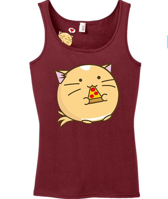 Fuzzballs Pizza Cat Shirt Kawaii Cat Tee Cuteness Kitten Etsy