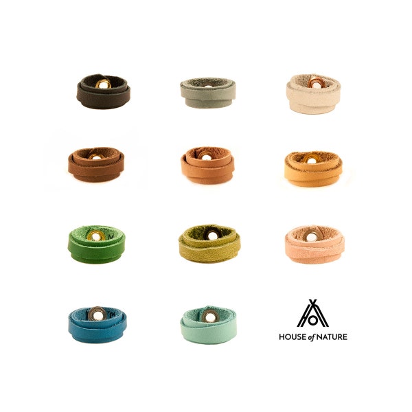 Leather Ring Slim (+10 Colors) - Colored Leather Ring - Colourful Ring