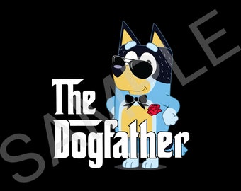 The Dog Father Blue Png, Blue Dog Father's Day Png, Blue Father Png, Daddy Trip Png, Family Vacation Png, Blue Dad Png, Best Gift For Daddy