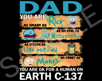 The Coolest Dad In The Earth Rick And Morty Father Png, Rick And Morty Png, Rick Dad Png, Happy Father Day PNG, Digital Download