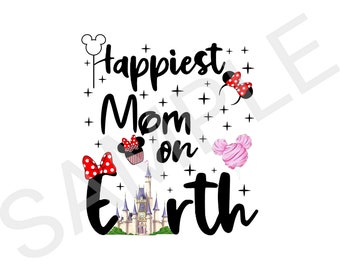 Happiest Mom On Earth Png, Mom Mouse Png, Mother's Day Png, Mouse and Friends, Retro Motherhood Png, Funny Mom Png, Mama Life, Gift for Mom