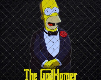 The Godhomer Hommer Simpson The Godfather The Simpson Father Day png, Simpson Father png, Movie Lover png, Happy Father Day, PNG Download