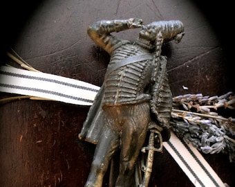 Antieke Franse Musketier Metal Sculpture Sku: C345