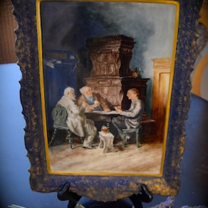 Antique French Limoges Porcelain Hand Painted Tray  c.1891            Sku: C365