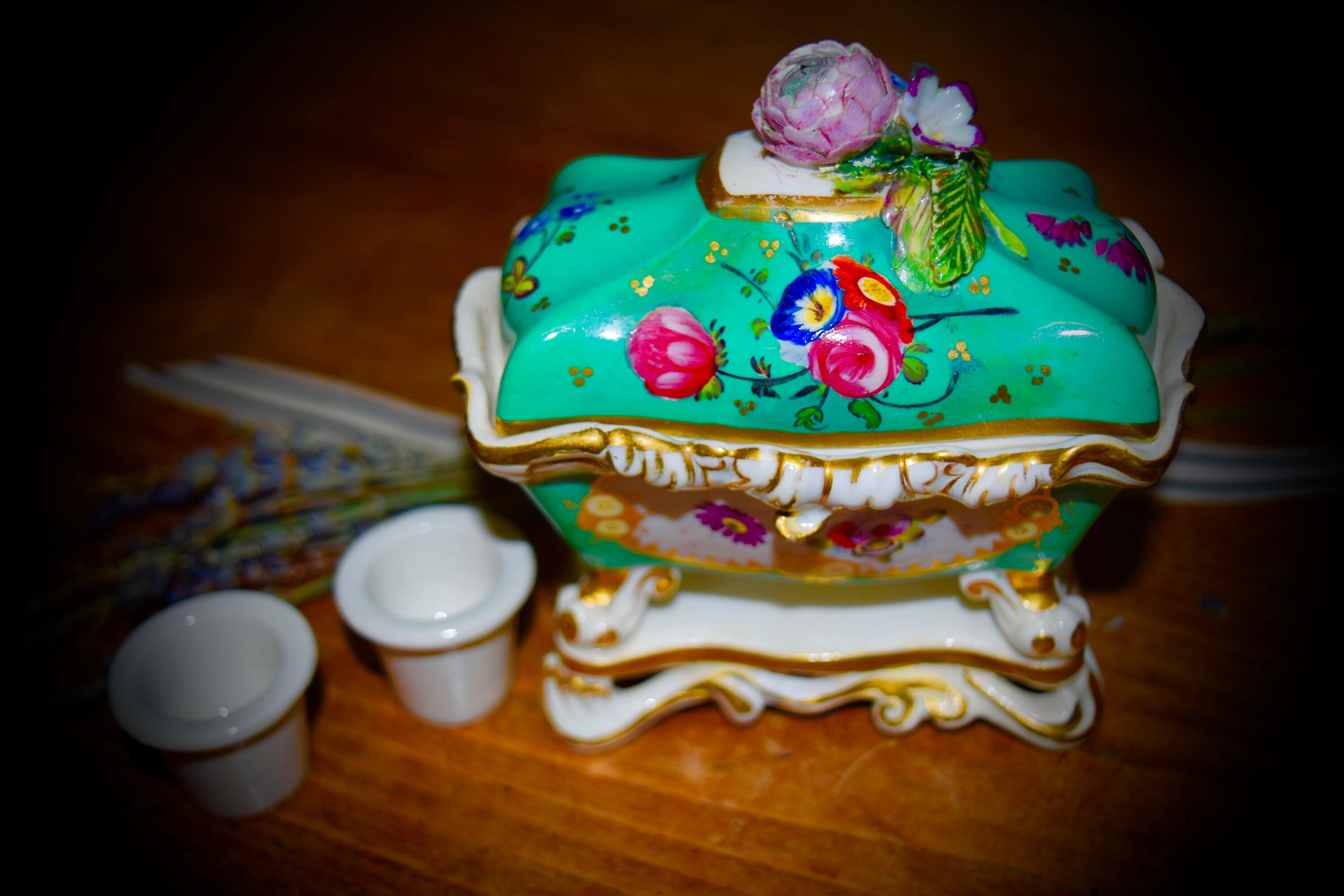 アンティーク フランス製磁器インク壺 SKU: C445 - Etsy 日本