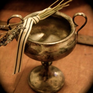 Antique Silver Plated Patinaed Goblet     Sku: C385