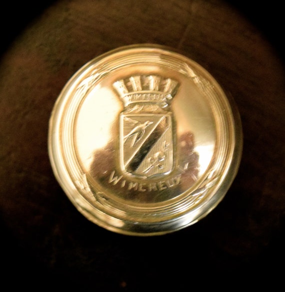 Antique Solid Silver French Pill Box Wimereux Cre… - image 1