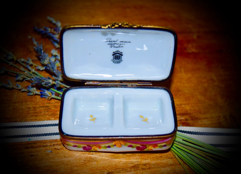 Vintage French Limoges Stamp Box Sku L308 Etsy