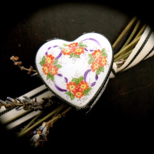 Vintage francés Limoges Heart Box Sku: L263