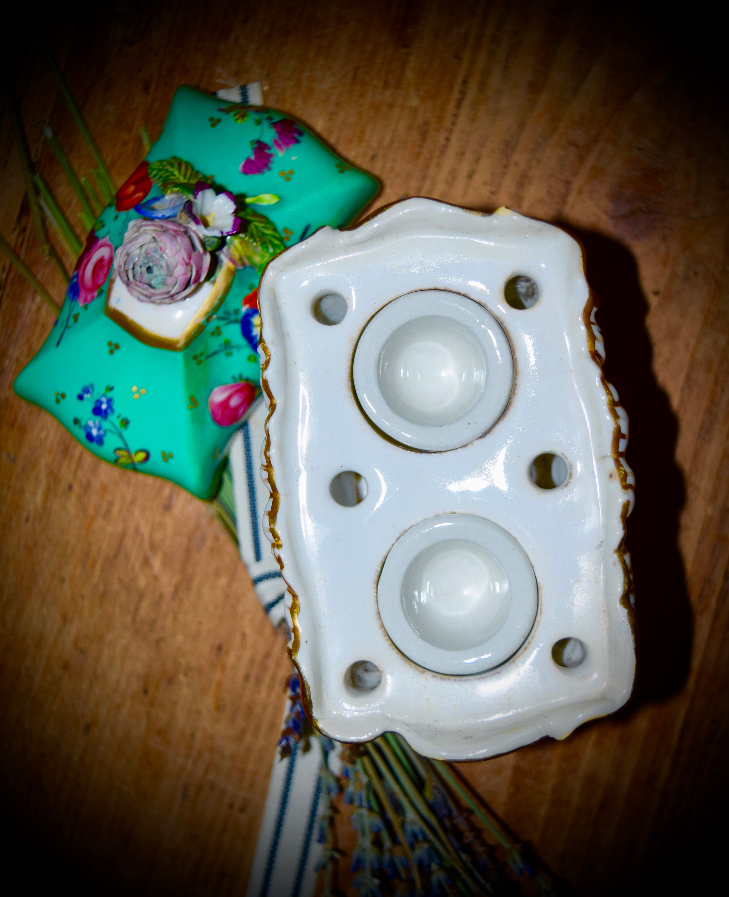 アンティーク フランス製磁器インク壺 SKU: C445 - Etsy 日本