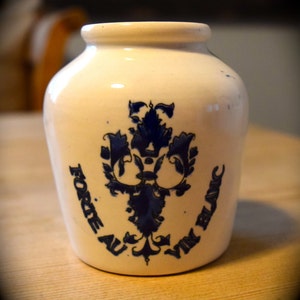 Vintage Digoin Sarreguemines FRANCE Mustard Jar  Sku: C047