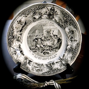 French Antique Creil Et Montereau HB & Cie Déposé Plate       Sku: C351