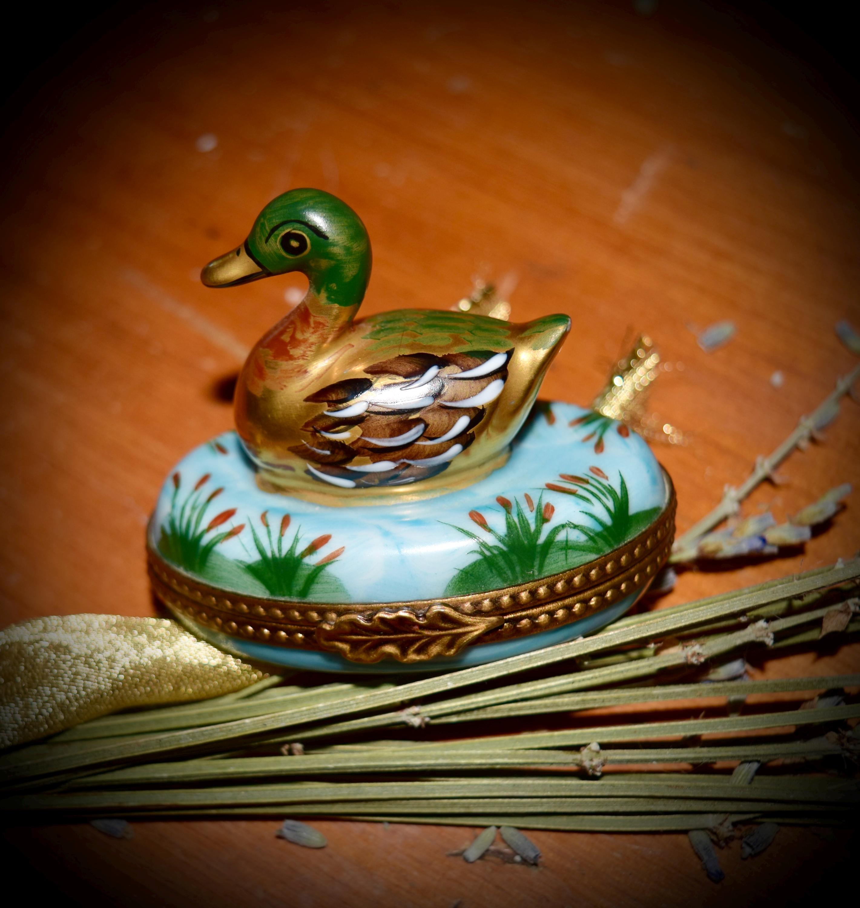 Chamart Exclusive Limoges Box Mallard Duck Sku: L445 - Etsy