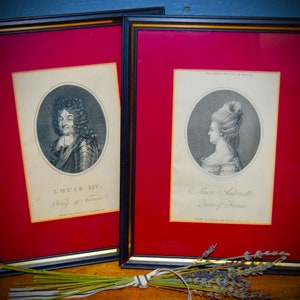 Two French Prints of the King and Queen of France               Sku: C431