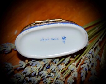 【リモージュボックス】ハット付き Limoges-リモージュボックス～幸福の青い鳥の森 – アンティーク