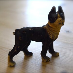 Antique Iron Hubley Boston Terrier French Bulldog Bully dog w collar