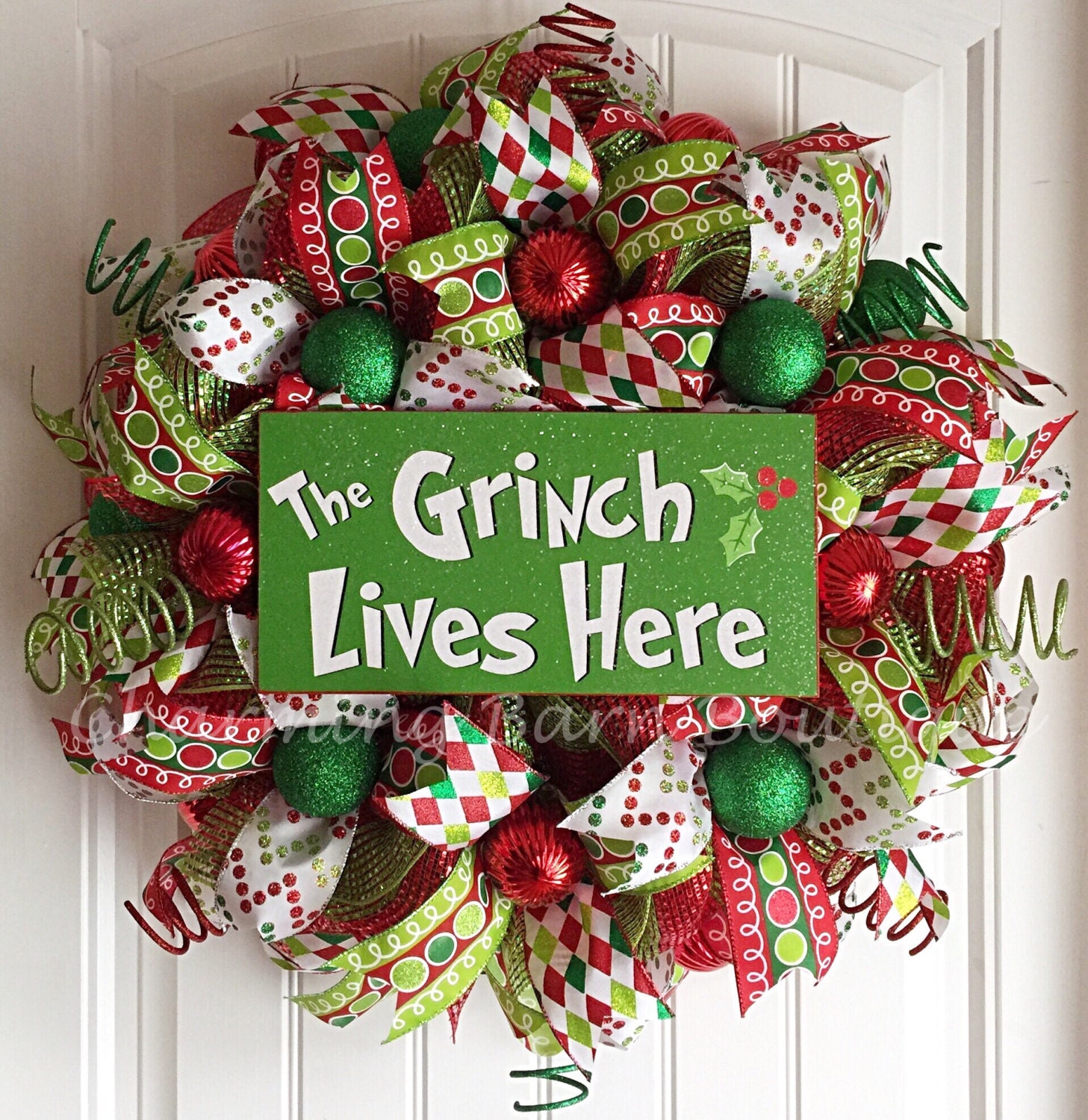 The Grinch Christmas Wreath 