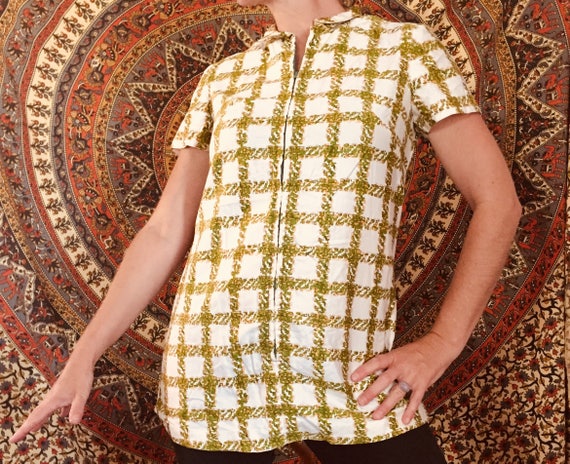 Vintage handmade arty smock top blouse