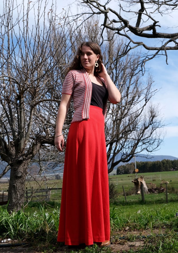 Vintage Wool maxi skirt