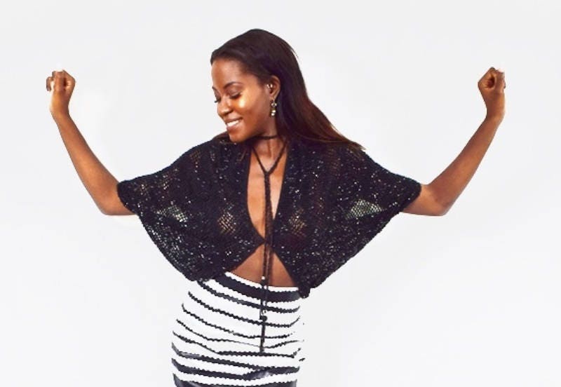 Image of Black & White Stripes Pencil Skirt, Ankara Zigzag African Wax Short Skirt – Made To Order