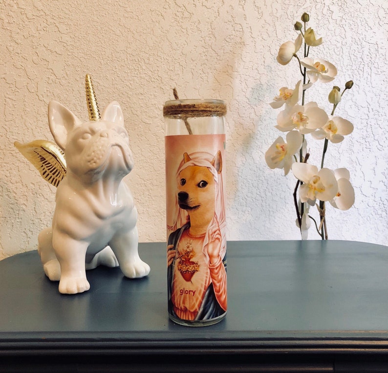 Doge Prayer Candle Free Shipping US Etsy