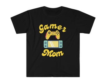 Gamer mom T-Shirt graphic tee for mom Unisex Softstyle T-Shirt