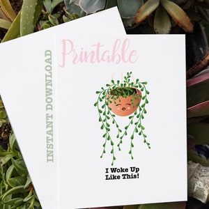 Parelsnoer - Donkey Tail - Ik werd zo wakker - Natuurlijke schoonheid - Instant Download A2-kaart