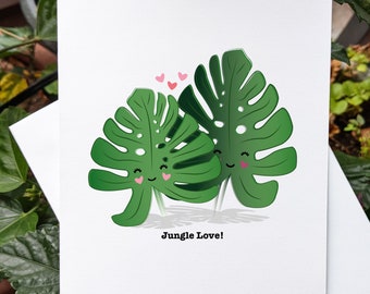 Monstera Lovers - Jungle Love  - Instant Download A2 Card