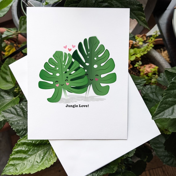 Monstera Lovers - Jungle Love - Instant Download A2 Card - Etsy
