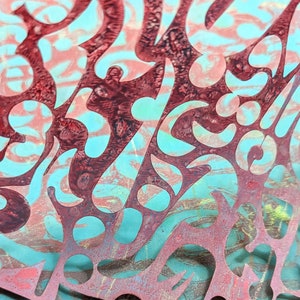 Descarga digital instantánea STENCIL / Parque infantil maya / Técnica mixta / Ideal para impresión de placas de gel, arcilla polimérica, pintura y pasta de textura