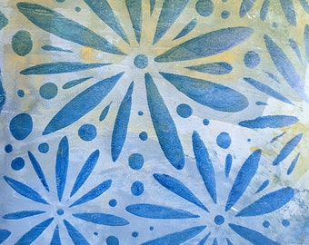 Daisy Stencil: Mixed Media Floral Pattern (Digital Download)