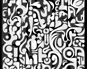 STENCIL | Mayan Playground | Mixed Media | Ideal for Gel Plate Printing, Polymer Clay, Paint & Texture Paste