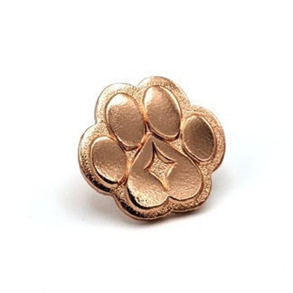 Rose Gold Sparkle Paw Pin || Pet Dog Animal Heart Paws Cute Rosegold Pawprint Furry Sparkledog Mini Small Filler Lapel Accessory