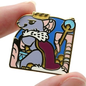Rattenkoningspeld || Woordspeling Ratten Hard Email Grappig Schattige Huisdieren Kroon Goud Metalen Revers Muis Muizen Knaagdier Packrat Royal Animal Glitter Metallic Kleine