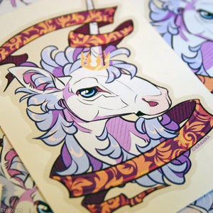 Filigree Unicorn Sticker || 3.5 inch Vinyl Heraldic Heraldry Mythical Mythology Unicorns Horse Royal Animal Fantasy Medieval Decorative