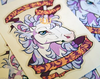 Filigree Unicorn Sticker || 3.5 inch Vinyl Heraldic Heraldry Mythical Mythology Unicorns Horse Royal Animal Fantasy Medieval Decorative