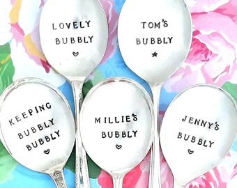 Spoon Wine Bottle Stopper -Lovely Bubbly - Keeping Bubbly Bubbly and Personalised