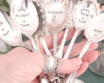 Rare Vintage Spoon for Mum Gift, Mummy Gift, Mothers Day Hand Stamped Spoon, Original Vintage Upcycled Cutlery by Hello Lovely.