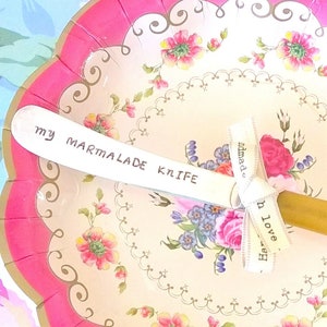 My Marmalade Butter Spreader Hand Stamped Vintage Spreader Personalised Gift. Original Vintage Upcycled Cutlery by Hello Lovely. image 3